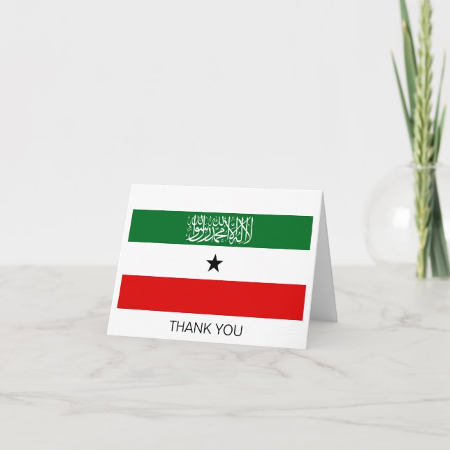 Somaliland Flag Thank You Card (Front)