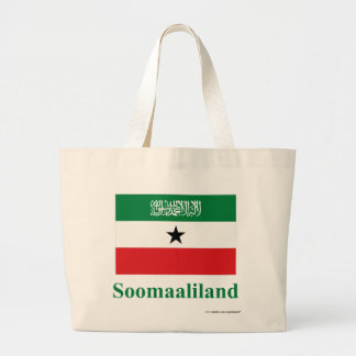 Somaliland Flag with Name in Somali Large Tote Bag