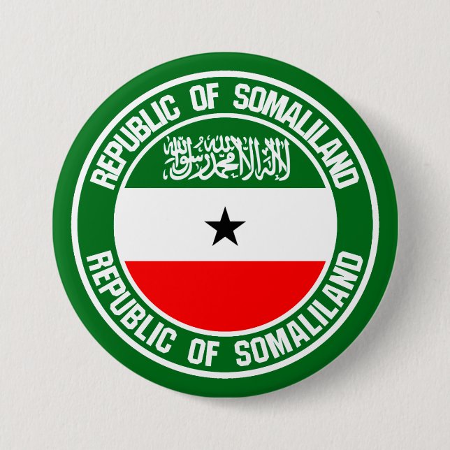 Somaliland Round Emblem 7.5 Cm Round Badge (Front)