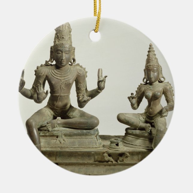 Somaskanda, Chola, Tamil Nadu (bronze) Ceramic Tree Decoration (Front)