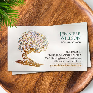 Somatic Coach Brain Tree Mind Body Wellness Business Card