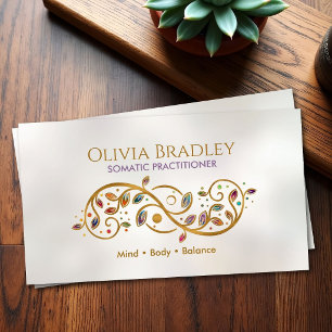 Somatic Practitioner Double Spiral Yin Yang Business Card