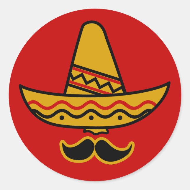Sombrero and Moustache Stickers (Front)