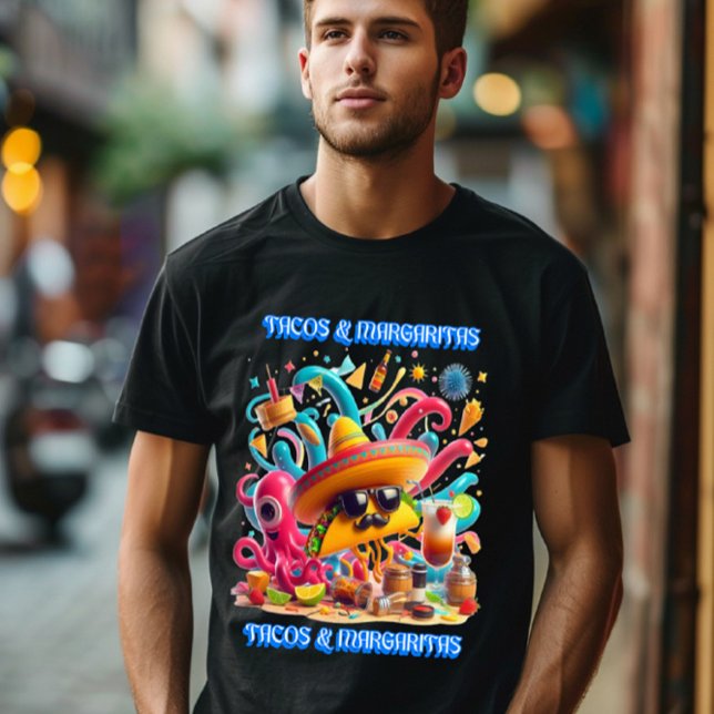 Sombrero and Sunglasses tacos and margaritas T-Shirt (Creator Uploaded)