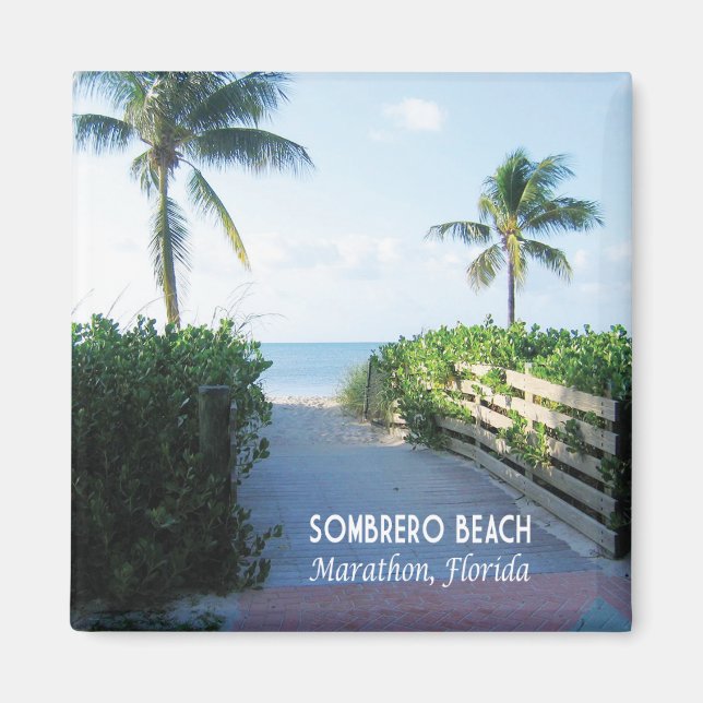 Sombrero Beach Entrance, Marathon, Florida Keys Magnet (Front)