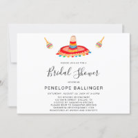 Sombrero Bridal Fiesta Invitations, Bridal Shower