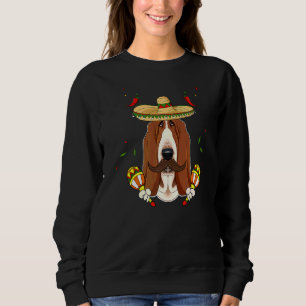 Sombrero Dog I Cinco De Mayo Basset Hound Sweatshirt