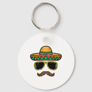 Sombrero Face Cinco De Mayo Mexican Fiesta Party K Key Ring