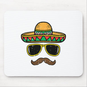 Sombrero Face Cinco De Mayo Mexican Fiesta Party K Mouse Mat
