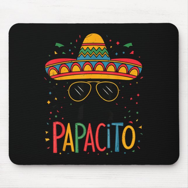 Sombrero Face Papacito Cinco Mayo Fiesta Funny Mex Mouse Mat (Front)