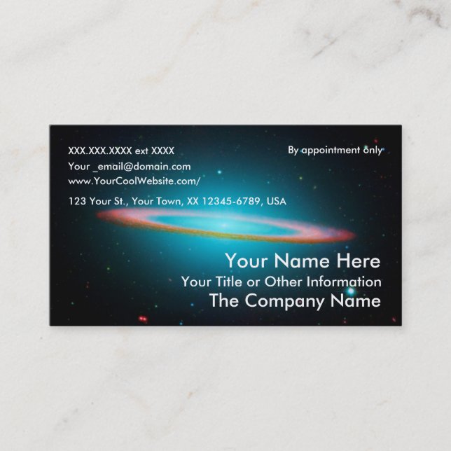 Sombrero Galaxy - business card template (Front)