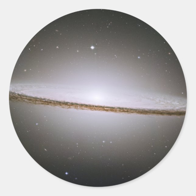 Sombrero Galaxy (Hubble Telescope) Classic Round Sticker (Front)