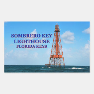 Sombrero Key Lighthouse, Florida Keys Stickers