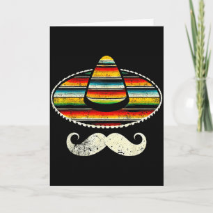 Sombrero Mustache Sungles Cinco De Mayo Fiesta Men Card