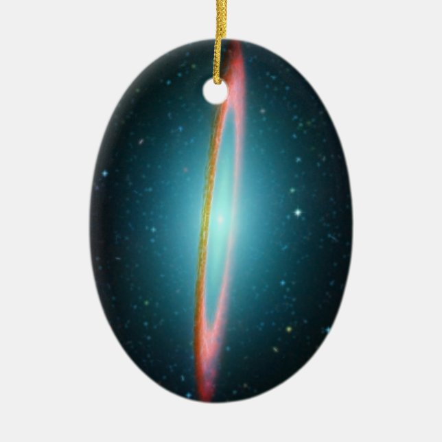 Sombrero spiral galaxy NGC 4594 Ceramic Tree Decoration (Front)
