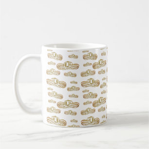 Sombrero Vueltiao Gold Leaf Pattern Mugs