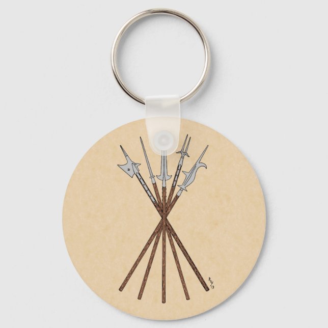 Some 16th Century Polearms Key Ring (Front)