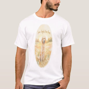 Some Angels Have Paws Golden Retriever Dog Memoria T-Shirt