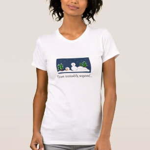 Some Assembly Required Snowman Scene T-Shirt