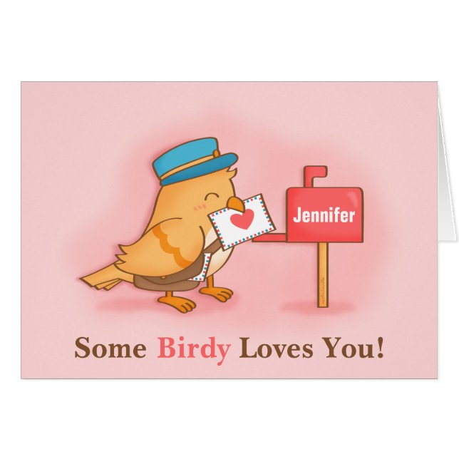 Some Birdy Loves You Cute Love Confession Pun (Front Horizontal)