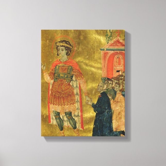 Some brothers praying to St. Theodore Canvas Print (Front)
