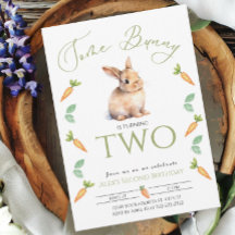 Some Bunny 2nd birthday Carrot Border-Customisable