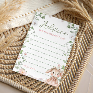 Some Bunny Baby Shower Advice Card