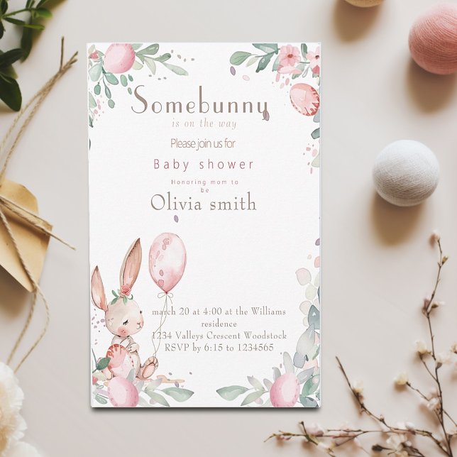 Some bunny baby shower  invitation (Creator Uploaded)