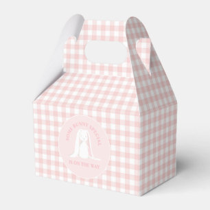 Some Bunny Baby Shower Pink Gingham Favour Box