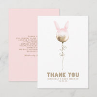 Some Bunny Balloon Baby Shower Small Thank You