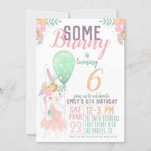 Some Bunny Birthday Invitation