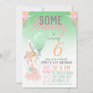 Some Bunny Birthday Invitation