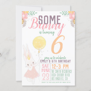 Some Bunny Birthday Invitation