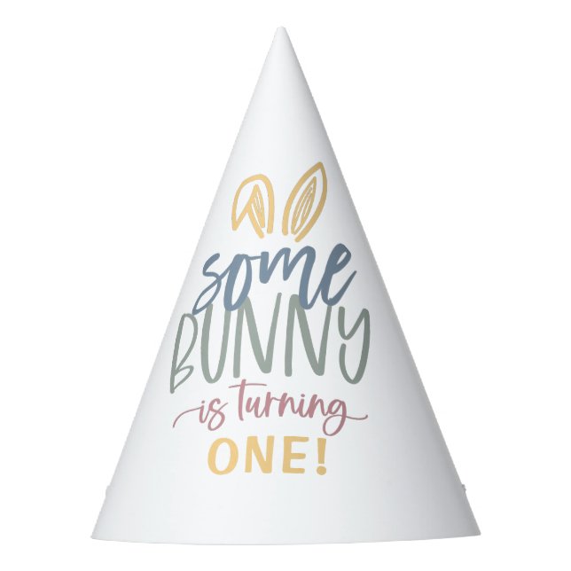 Some Bunny Birthday Party Hat (Front)