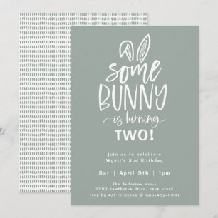 Some Bunny Birthday Party Invitation