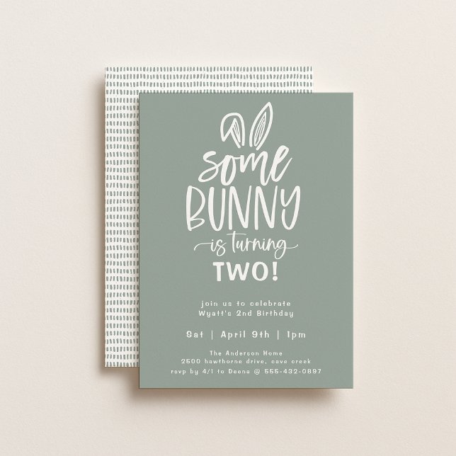 Some Bunny Birthday Party Invitation (Creator Uploaded)