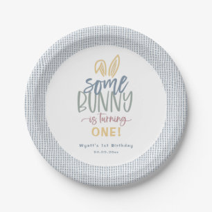 Some Bunny Birthday Party Paper Plate