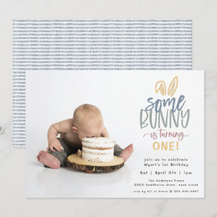 Some Bunny Birthday Party Photo Invitation