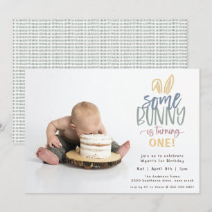 Some Bunny Birthday Party Photo Invitation