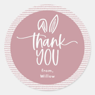 Some Bunny Birthday Party Thank You Classic Round Sticker