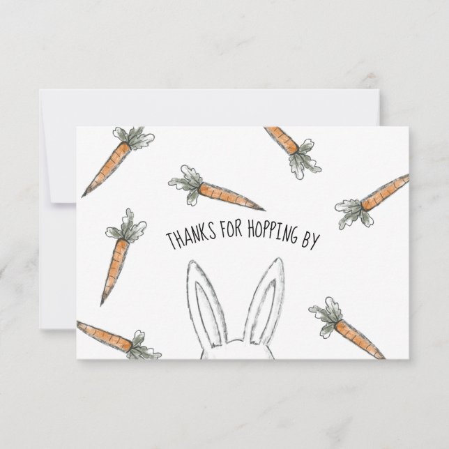 Some Bunny Boy Birthday  Thank You Card (Front)