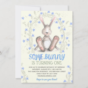 Some Bunny Boys 1st Birthday Party Invitation