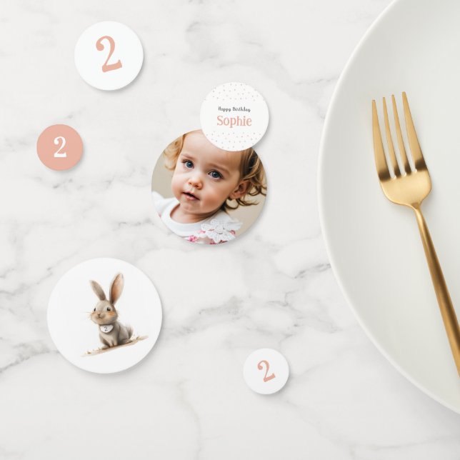 Some Bunny Cute Rose Kids Birthday Confetti (Group)