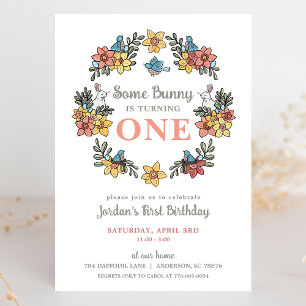 Some Bunny Easter First Birthday Invitation