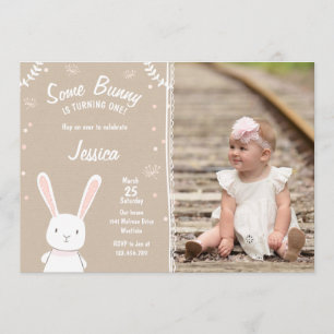Some Bunny Easter Spring Birthday Invitation
