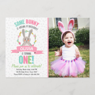 Some Bunny Easter Spring Birthday Invitation