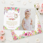 Some Bunny Flowers Birthday Photo Thank You Card<br><div class="desc">Some Bunny Flowers Birthday Photo Thank You Card</div>