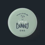 some bunny happy birthday party Button<br><div class="desc">SOME BUNNY BIRTHDAY PARTY DESIGN. CHANGE THE COLOR TO CUSTOMIZE. PART OF A COLLECTION.</div>