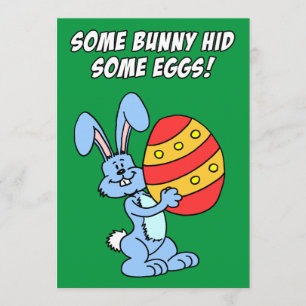 Some Bunny Hid Some Eggs Easter Egg Hunt Invitation