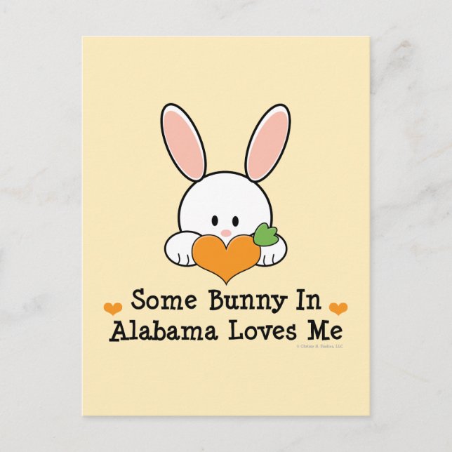 Some Bunny In Alabama Loves Me Postcard (Front)